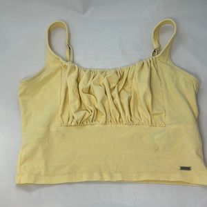 Yellow Hollister crop top size medium